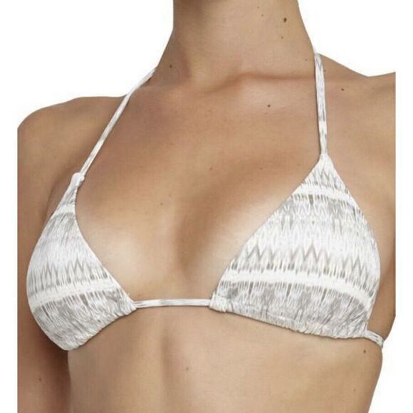 EBERJEY Bikini Top Womens Small S Gray Print String NEW Gisele Earth REVOLVE - Picture 3 of 8